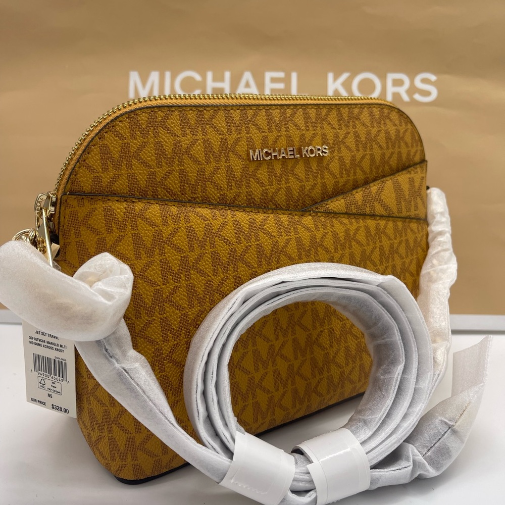 Michael Kors Jet Set Travel Md Logo Dome Crossbody XCROSS XBODY
Marigold 
NWT - Picture 15 of 16